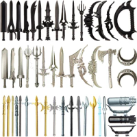 Medieval Solider Figures Castle Knights Weapons Sword Shields Accessories Trident Axes Bows Pickaxes Building Block Toys Gifts