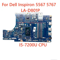 For DELL Inspiron 5567 5767 laptop motherboard LA-D801P with I3I5 I7-7TH CPU PM DDR4 100% Tested Fully Work