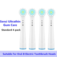 หัวแปรงหัวฉีดสำหรับ Braun Oral B เปลี่ยนหัวแปรงสีฟัน Sensitive Clean Sensi Ultrathin Gum Care หัวแปรงสำหรับ Oralb