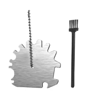 Portable Zinc Alloy BBQ Grills Grate Cleaner Barbecue Oven Scraper Scrubber Bottle Opener Barbecue Accessories For Grilling