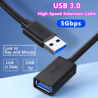 USB 3.0 USB Extension Male to Female High Speed 5Gbps Extension Data Cord For Smart TV PS4 Xbox SSD PC Keyboard Mouse Extender