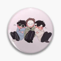 Dsmp Dream Team Sleeping Soft Button Pin Badge Brooch Cute Jewelry Decor Cartoon Lover Lapel Pin Cre