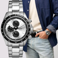 【FOSSIL】Autocross 三眼多功能手錶-42mm 母親節 送禮 禮物(BQ2873)