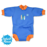 【Splash About 潑寶】Happy Nappy Wetsuit 連身版游泳尿布褲-衝浪小子-L 號