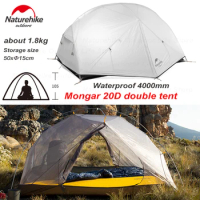 Naturehike Mongar 20D Nylon outdoor ultralight hiking adventure tent Waterproof Folding Camping 2 man camper tent