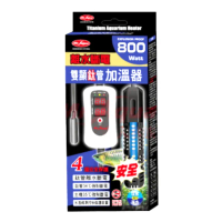 【MR.AQUA 水族先生】800W 雙螢幕鈦管加溫器/雙顯示控溫加熱棒/離水斷電(魚缸溫度控制209800)