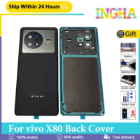 Original Back Cover For vivo X80 Back Battery Cover Housing Door V2183A V2144 Rear Case Replacement For vivo X80 Back Cover