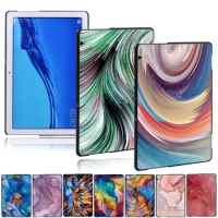 Tablet Case for Huawei MediaPad M5 Lite 10.1"/M5 10.8"/M5 Lite 8/T5 10 10.1"/T3 10 9.6"/T3 8.0" Watercolor Print Protect Shell
