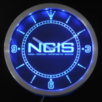 nc0230 NCIS Naval Criminal Investigative Neon Light Signs LED Wall Clock