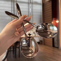Large, Thickened Stainless Steel Serving Spoon, Long-Handled Spoon, Large Soup Spoon, Porridge Spoon