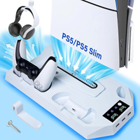 高效散熱 工業風扇 小型軸流風機 控制箱/機殼散熱新品PS5PRO/PS5 Slim/PS5散熱支架DE/UHD風扇底座 多功能手柄充電