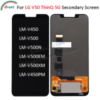 100% Tested For LG V50 LCD Display Touch Screen Digitizer Assembly Secondary Screen For LG V50 ThinQ 5G LMV500EM lcd Repair Part