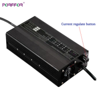1-10A 8A 10A Smart adjust/regulate rechargeable electric golf 48v lithium Li-polymer NMC lifepo4 Lead-acid Battery charger cars