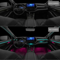 64 Colors Led Ambient Light Car Interior Atmosphere Light Inter Car Light Decorate Lamp Car Accessories