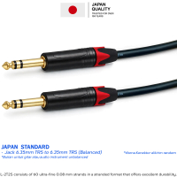 Japan Standard | Kabel Audio Jack 6.5mm to 6.5mm TRS Balanced -1003, (JS, GP, AKAI TRS - AKAI TRS)