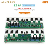 HIFI Stereo E305 FET Differential Architecture Power amplifier DIY Kit/Finished board Base on Accuphase With Angular aluminum