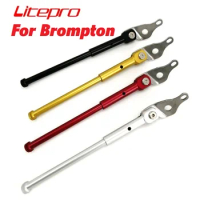 Litepro Folding Bike Kickstand For Brompton Aluminum Alloy CNC Bicycle Support Stand Black-Red-Gold-Silver