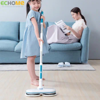 ECHOME Cordless Electric Floor Mops Handheld Cleaner Removable Mopping and Sweeping Mop Floor Cleaning Machine Household Cleaner