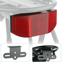 Metal Acrylic Bicycle Rear Light Vertical Horizontal Install Red Black Bike Rack Reflector Luggage Carrier Mount Bicycle