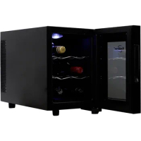 Thermoelectric Wine Fridge, 0.65 cu. ft. (16L), Freestanding Wine Cellar, Red, White and Sparkling Wine Storage