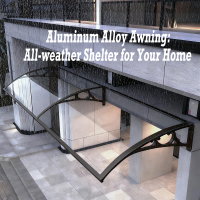 Transparent Canopy Aluminium Awning Canopy Awning Roof Sunshield Roof Outdoor Brown Home Balcony Can