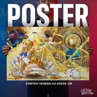 Poster Sailor Moon Retro 90s Anime Style Hiasan Dinding Kamar Vintage Dekorasi Cafe Anime Seni Pro G