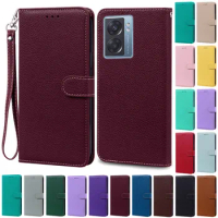 For Oppo A57S Case A77 A57 4G Silicone Wallet Case for Oppo A57 A 57 77 A57E A77S A57S Flip Cover for Oppo A57 A77 5G Phone Case