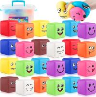 Fidget ToysStress Cube 24Pcs Emotion Stress Balls Bulk for Kids and Slow Rising Stress Ice Cube Stre