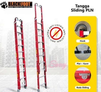 Tangga PLN Fiberglass Extension 4mm Anti Listrik 6x2 - 8x2 Steps Sliding BLACKFOOT GT.1.4.1.EFG9 GT.