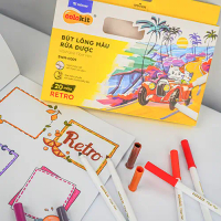 BÚT LÔNG MÀU Fiber Pen Colokit 20 Màu, 36 Màu, 20 Màu Retro Bút Viết Calligraphy, Hán Tự, Thư Pháp f
