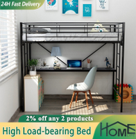 【Easy installation】Loft Bed Frame Double Deck Bed with stairs Bunk Bed Sofa Bed Iron Bed Daybed Iron Frame Bed