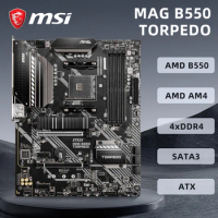 MSI MAG B550 Torpedo Motherboard AMD B550 Chipset PCIe 4.0 SATA 6Gb/s M.2 USB3.2 AMD Ryzen 9 5950X 5900X R7 5800X3D CPU DDR4 ATX