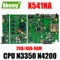 for ASUS VivoBook X541N X541 A541N Laptop Motherboard 2GB 4GB RAM N3350 N3450 N4200 CPU X541NA Notebook Mainboard