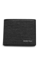 Swiss Polo Men's RFID Blocking Bi Fold Wallet (RFID 錢包) - 黑色