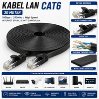 Kabel LAN CAT6 30 Meter Ethernet RJ45 UTP 10Gbps 250MHz High Speed Internet Network Cable Untuk Rout