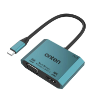 ONTEN OTN-M205 Type-C 轉 HDMI 4K 60Hz/VGA/PD100W 轉接器 黑色 (V000) 