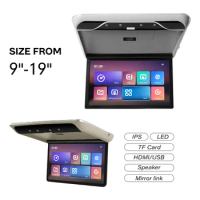 9 11.6 12.5 15.4 15.6 17.3 19 Inch LCD IPS Monitor Android Car TV Overhead Remote Control Car Ceiling Mount Car Roof Monitor
