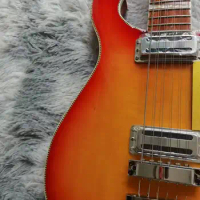 Cherry Sunburst 12 String 660 Electric Guitar Gold Pickguard Tailpiece Bridge