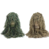 New Tactical Airsoft Sniper Ghillie Suit Hood Hunting Camouflage HeadGear For Ghillie Suit CS Game Head Cover