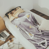 睡袋  法蘭羊羔絨睡袋毯/1.3kg 【幾何】  絲薇諾
