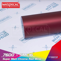(METERAN) MAXDECAL 7600-SMC16 Super Matt Chrome Red Wine Motor-Motorcycle