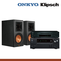 【Klipsch】RP-600M書架式喇叭+ONKYO TX-NR6100+C7030 CD播放機 兩聲道