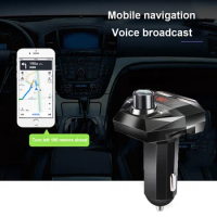 Dual USB Car Charger Wireless Bluetooth-compatible 5.0 FM Transmitter Car Radio Modulator MP3 Player Fast Charger Adapter