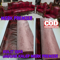 Kulit Sofa Kain Kursi Jaguar Merah Cokelat Oscar Sintetis Imitasi