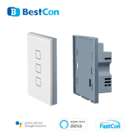 BroadLink Bestcon TC2S-UK-3gang Wireless Smart remote Touch Panel Wall Light Switch
