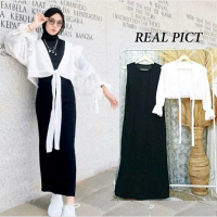 SETELAN DRESS WANITA OUTER ROMPI / SERAYU DRESS Panjang Muslim