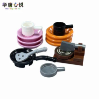 City MOC Chinese Kitchen Supplies Set Cutting Board and Kitchen Knife Wok Play House Game For Kids Cities Building Blocks Gifts