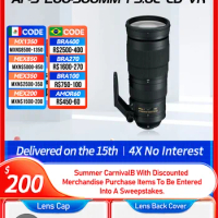 Nikon AF-S 200-400mm F4G ED VR II 200-500mm F5.6E ED VR Full Frame Zoom Telephoto DSLR Camera Lens for D850 D6 200 500 5.6（Used）