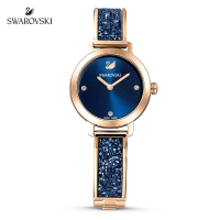 【SWAROVSKI 官方直營】Cosmic Rock 玫金色湛藍璀璨手錶 交換禮物