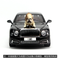 1:18汽車模型配套擺件場景動物寵物模型1/18仿真小狗飾品收藏禮品